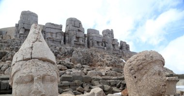 The monumental stone heads of Mount Nemrut, Adıyaman, Türkiye, March 6, 2023. (AA Photo)