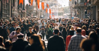 The famous popular Istiklal Street, in Istanbul, Türkiye. (Getty Images Photo) 