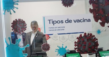 Tarcisio Freitas, Governor of Sao Paulo, walks around newly opened vaccination museum in Brazil, a country with a strong tradition of vaccination, Sao Paulo, Brazil, March 7, 2023. (dpa Photo)