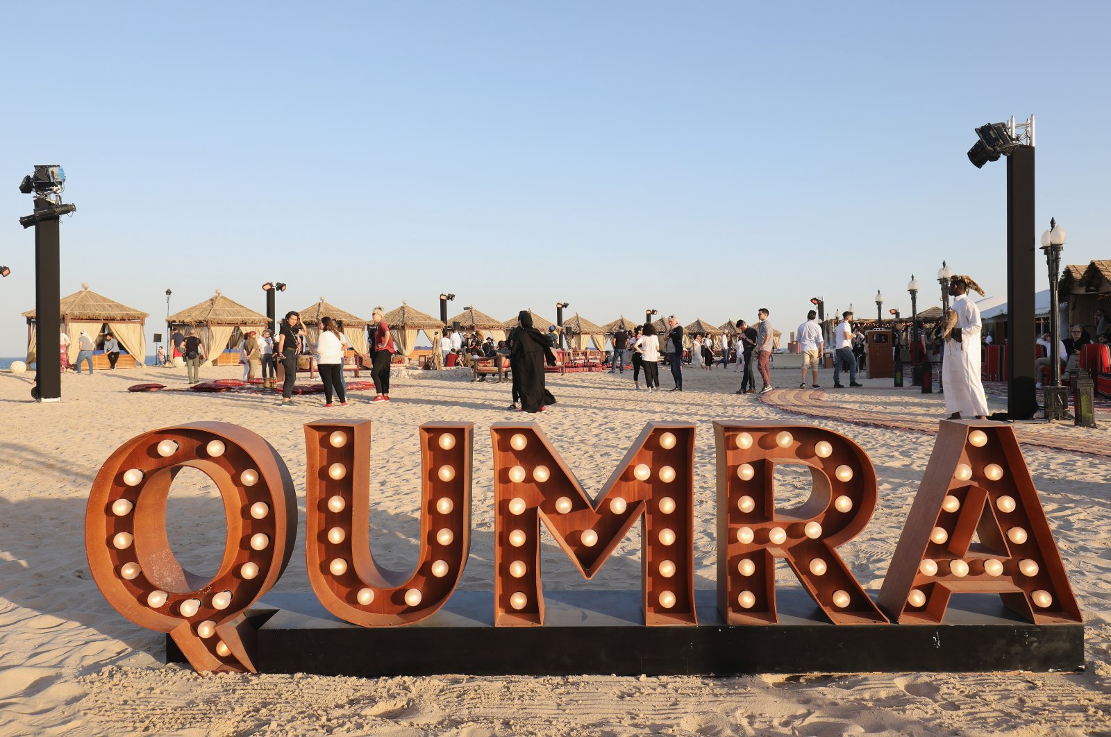 A general view at the closing night event on Day Six of Qumra, the fourth edition of the industry event by the Doha Film Institute dedicated to the development of emerging filmmakers, Doha, Qatar, March 14, 2018. (Getty Images Photo)