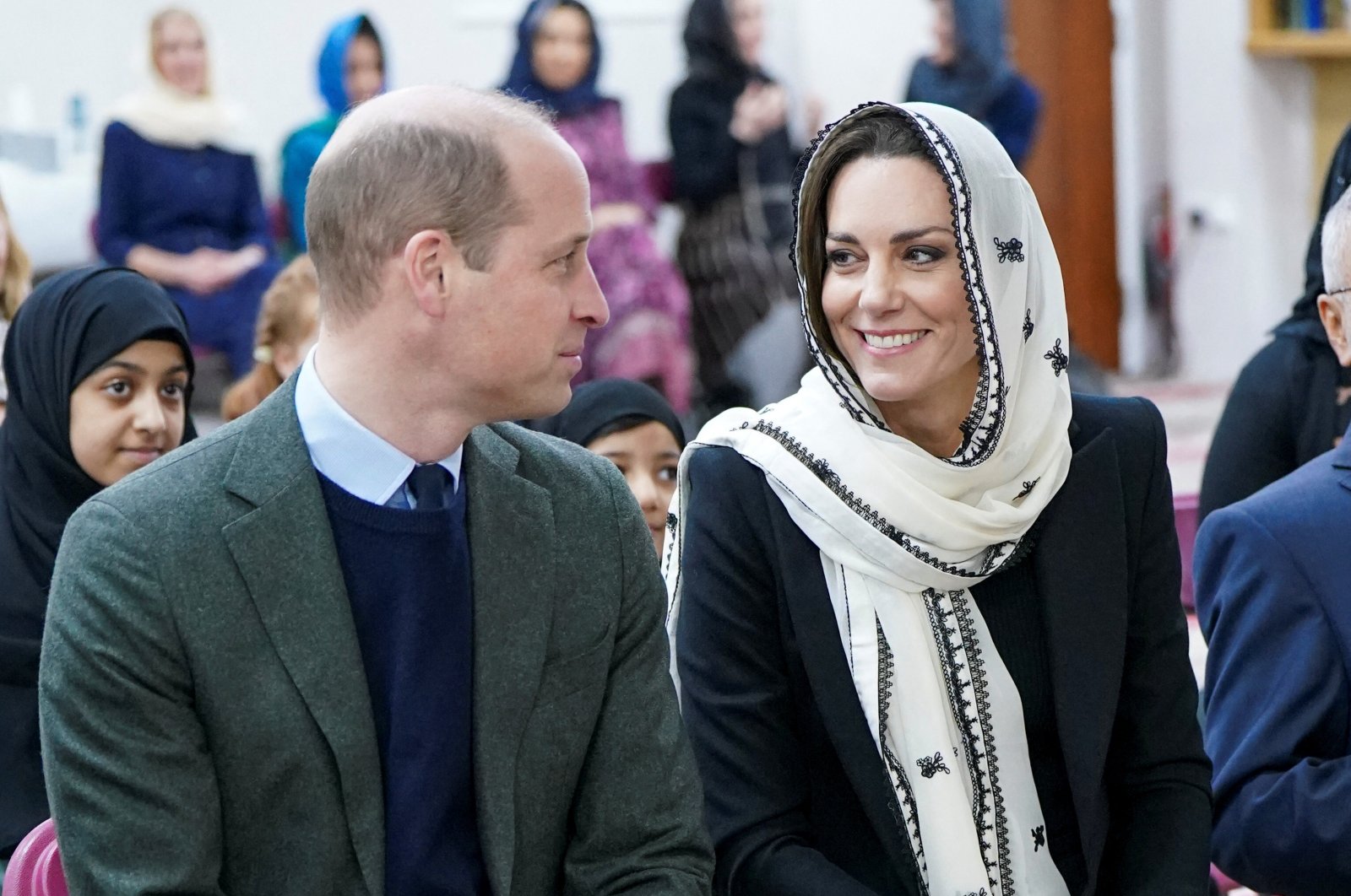 Britain&#039;s Prince William and Catherine, Princess of Wales visited the Hayes Muslim Centre in Hayes, U.K., March 9, 2023. (Reuters Photo)