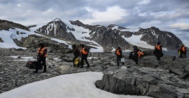 The 19-person scientific delegation that visited Antarctica for research returned to Türkiye following a 34-day mission. (AA Photo)