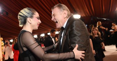 American actor-singer Lady Gaga and Irish actor Brendan Gleeson attend the 95th Annual Academy Awards at the Dolby Theatre in Hollywood, California, U.S., March 12, 2023. (AFP Photo)