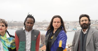 From left to right, artists Saghar Daeri, Enzo Ikah, Marina Nazarova and Ali Bonyadi are participating in “Dialogue Project – Istanbul” by Pera Museum. (Photo Courtesy of Pera Museum)