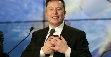 Elon Musk speaks during a news conference after a Falcon 9 SpaceX rocket test flight at the Kennedy Space Center in Cape Canaveral, Florida, U.S., Jan. 19, 2020. (AP Photo)