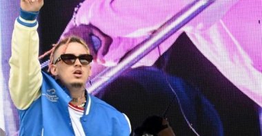 Costa Titch is seen at Wanderers Cricket Stadium, Johannesburg, South Africa, March 4, 2022. (AP Photo)