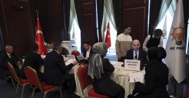 Candidates apply for parliamentary elections at the AK Party headquarters, in the capital Ankara, Türkiye, March 15, 2023. (AA Photo)