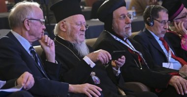 Representatives of religious minority groups in Türkiye during the session at 26th Eurasian Economic Summit in Istanbul, Türkiye, March 16, 2023. (AA Photo)