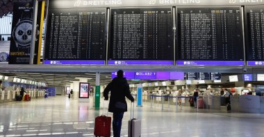 A view of Frankfurt Airport as workers strike, after German trade union Verdi called on workers at Frankfurt, Munich, Stuttgart, Hamburg, Dortmund, Hanover and Bremen airports to go on a 24-hour strike, in Frankfurt, Germany Feb. 17, 2023. (Reuters Photo)