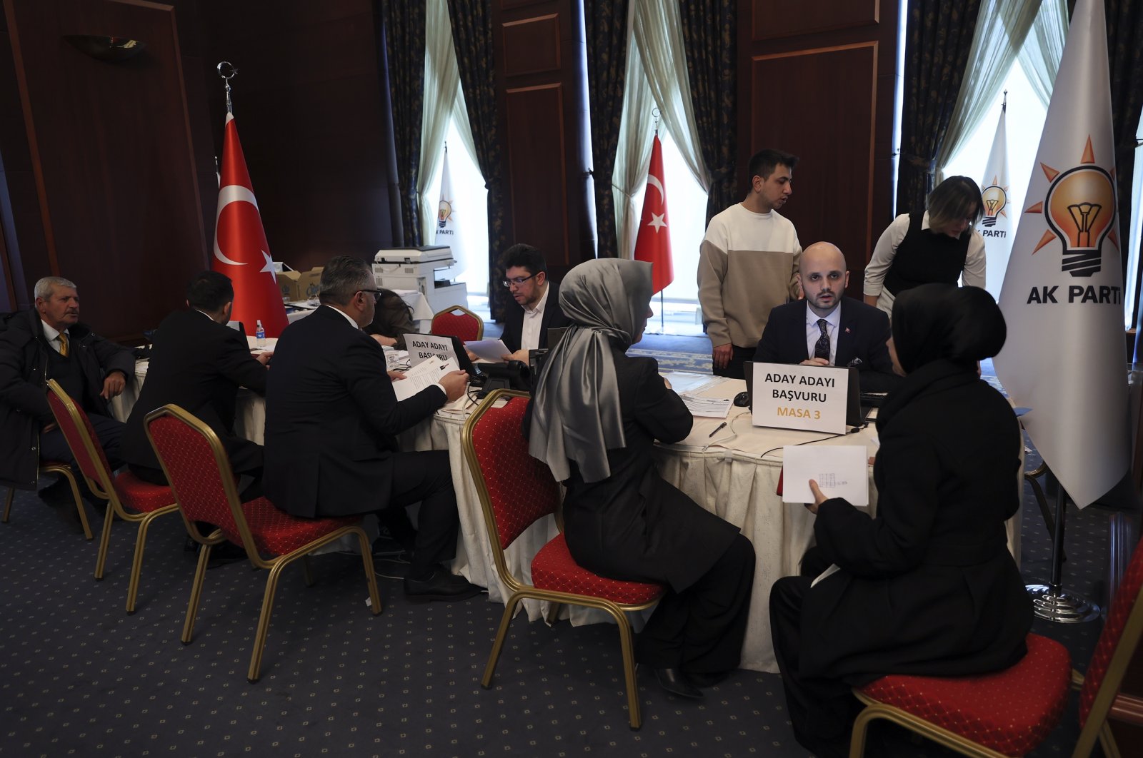 Candidates apply for parliamentary elections at the AK Party headquarters, in the capital Ankara, Türkiye, March 15, 2023. (AA Photo)