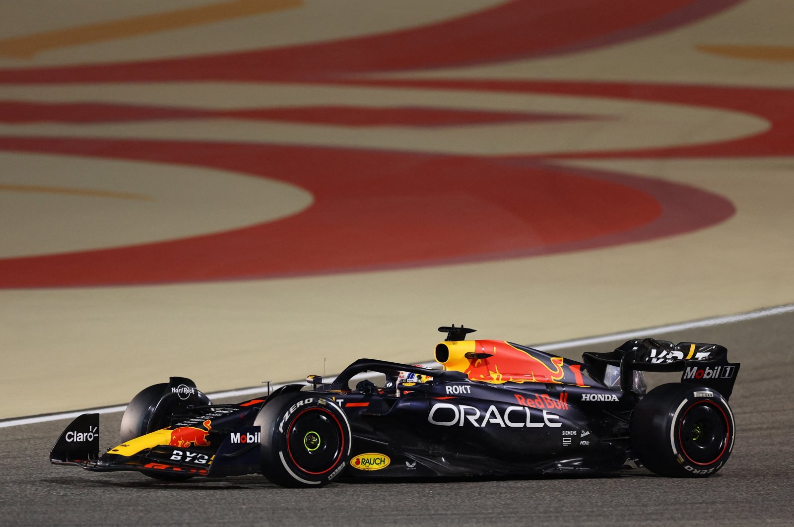 Red Bull&#039;s Max Verstappen in action during the F1 Bahrain Grand Prix race at Bahrain International Circuit, Sakhir, Bahrain, March 5, 2023. (Reuters Photo)