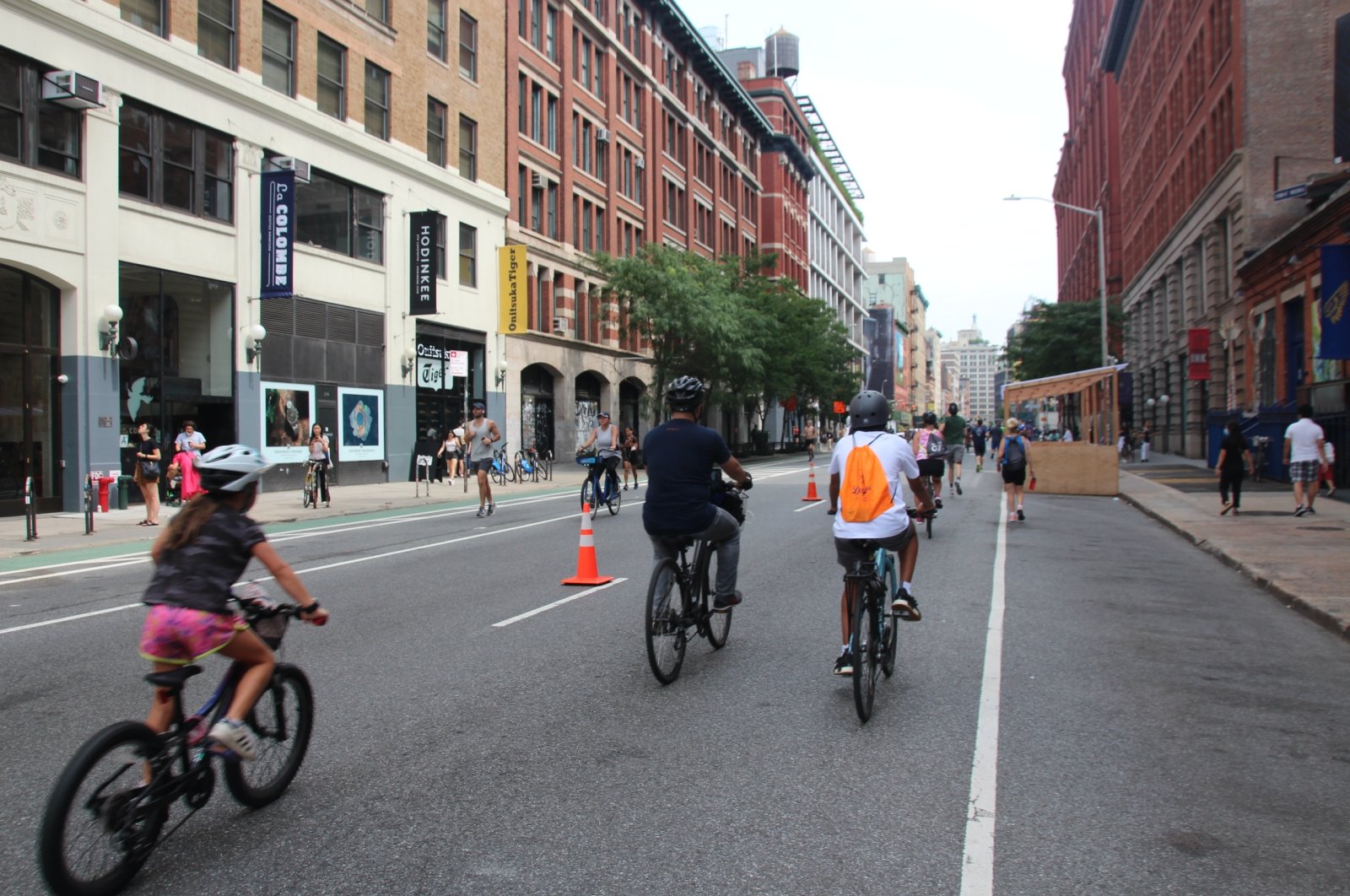 There are also streets that have been closed to cars. This means that cyclists in New York can get around safely, New York, U.S., Aug. 7, 2021. (dpa Photo)