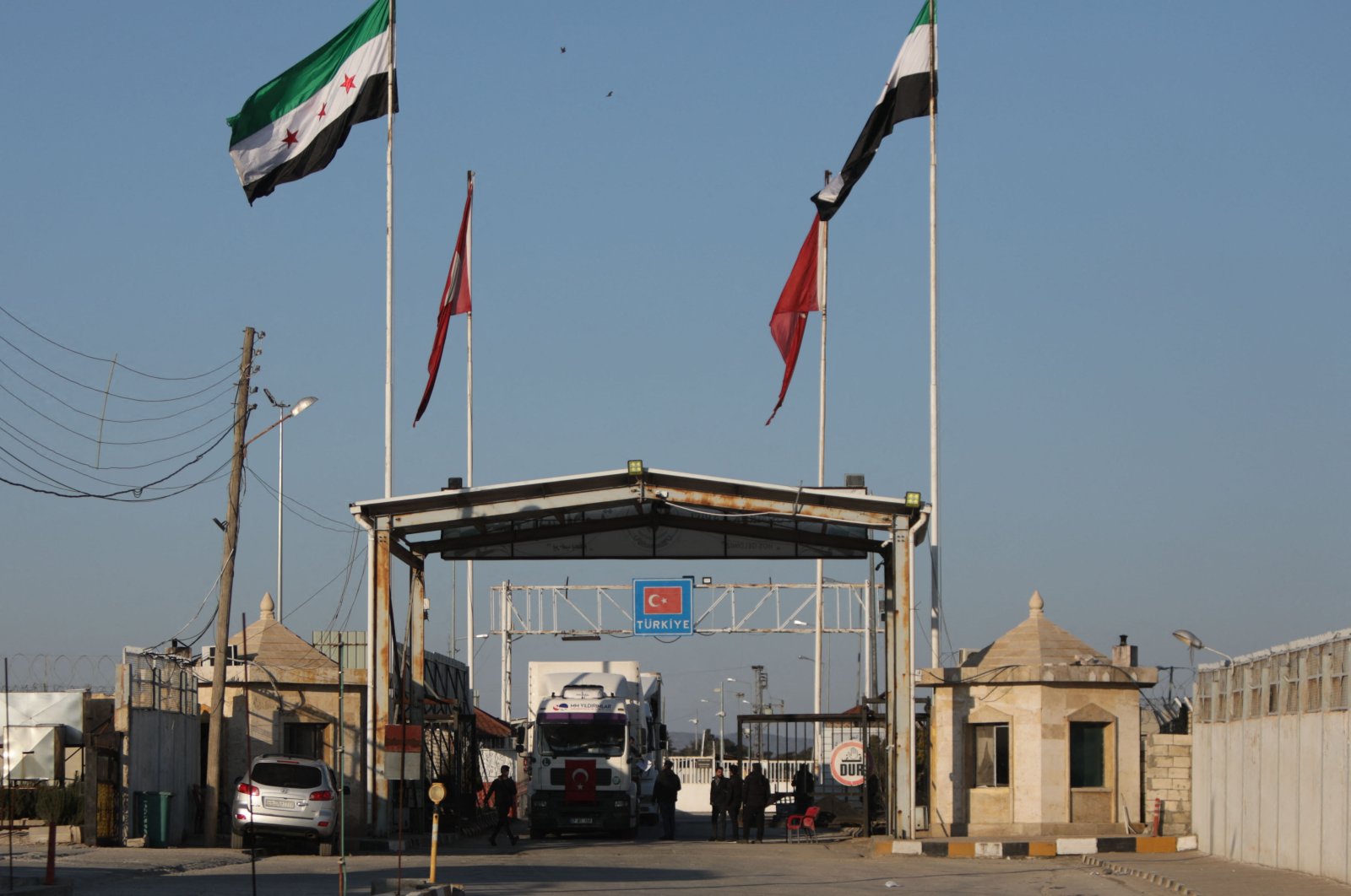A view of the Bab al-Salama crossing between Türkiye and Syria, in northern Syria, Feb. 14, 2023. (AFP Photo)