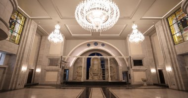 The prayer hall of Mor Efrem Syriac Ancient Orthodox Church in Yeşilköy, Istanbul, Türkiye, March 17, 2023. (AA Photo)