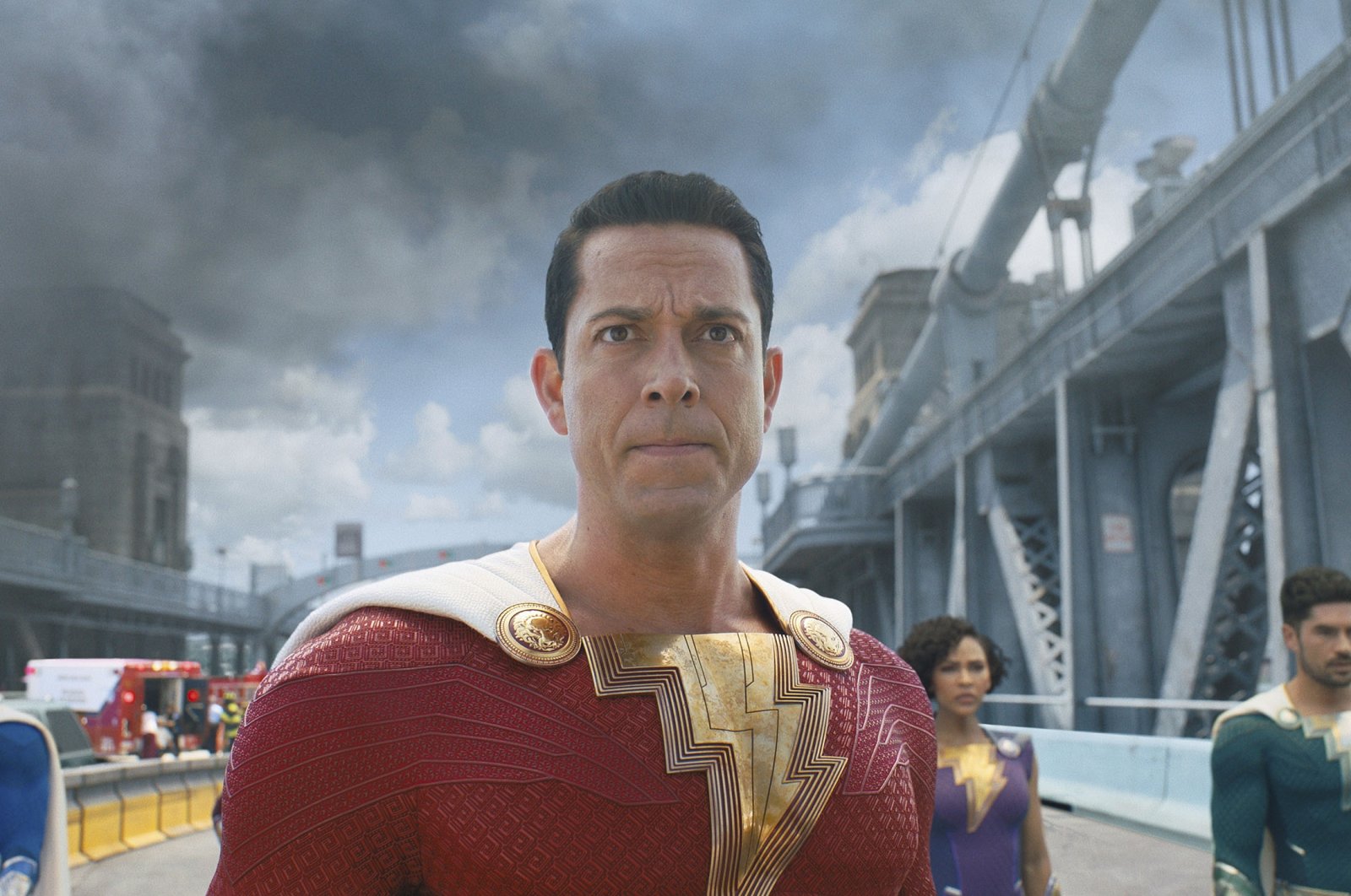 Zachary Levi, in a scene from &quot;Shazam! Fury of the Gods.&quot; (AP Photo)