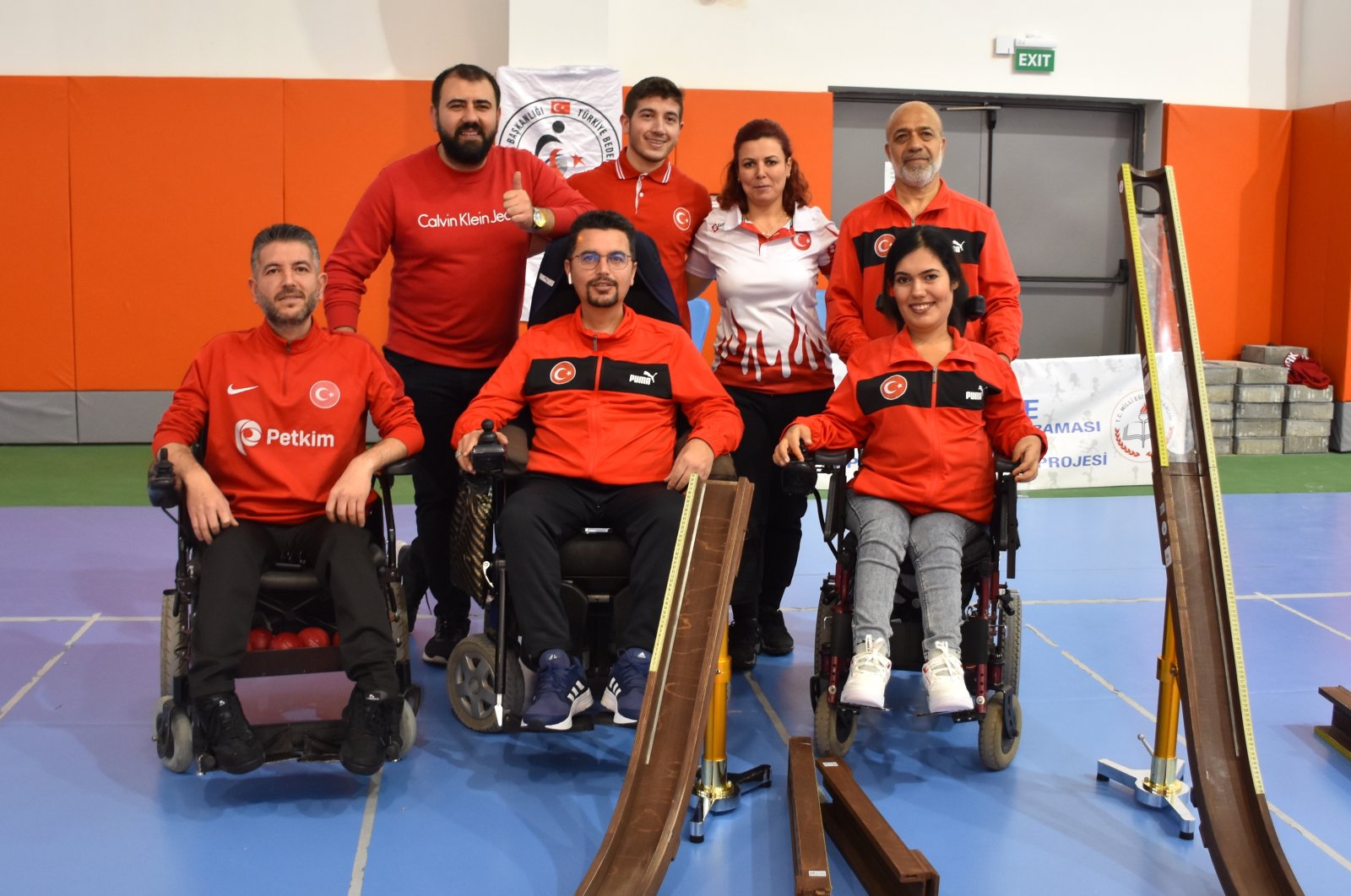 The Boccia National Team for the Physically Handicapped poses for a photo at Paralympic Preparation Center, Aksaray, March 18, 2023. (AA Photo)