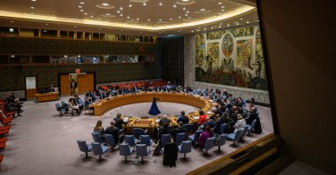 A general view shows a U.N. Security Council meeting on non-proliferation and North Korea, U.N. headquarters, New York City, U.S., March 20, 2023. (AFP Photo)