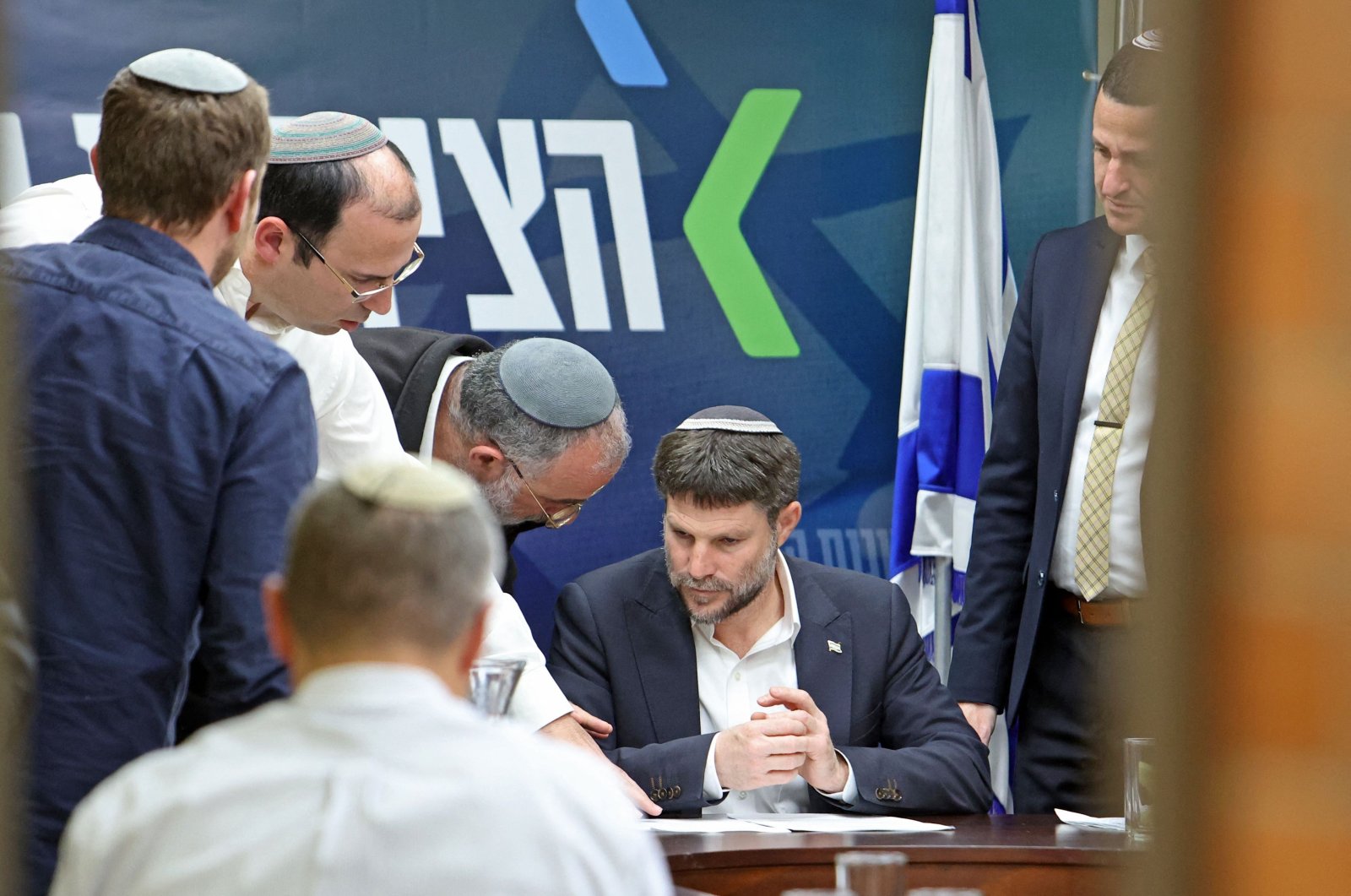 Israel&#039;s Finance Minister and leader of the right-wing Religious Zionist Party Bezalel Smotrich at parliament, West Jerusalem, Israel, March 20, 2023. (AFP Photo)