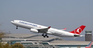 A Turkish Airlines Airbus A330-343 takes off from Barcelona&#039;s airport, Spain, June 3, 2022. (Reuters Photo)