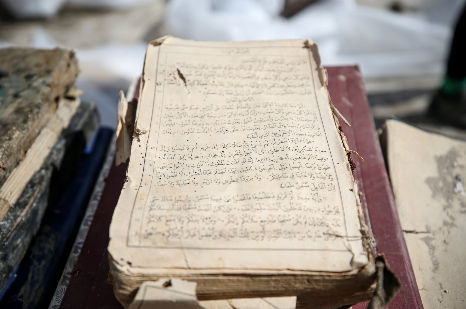 The Antakya Greek Orthodox Church in Hatay, which was destroyed in earthquakes, has been protected with numerous Bibles and various materials extracted from the debris, Hatay, Türkiye, March 15, 2023. (AA Photo)
