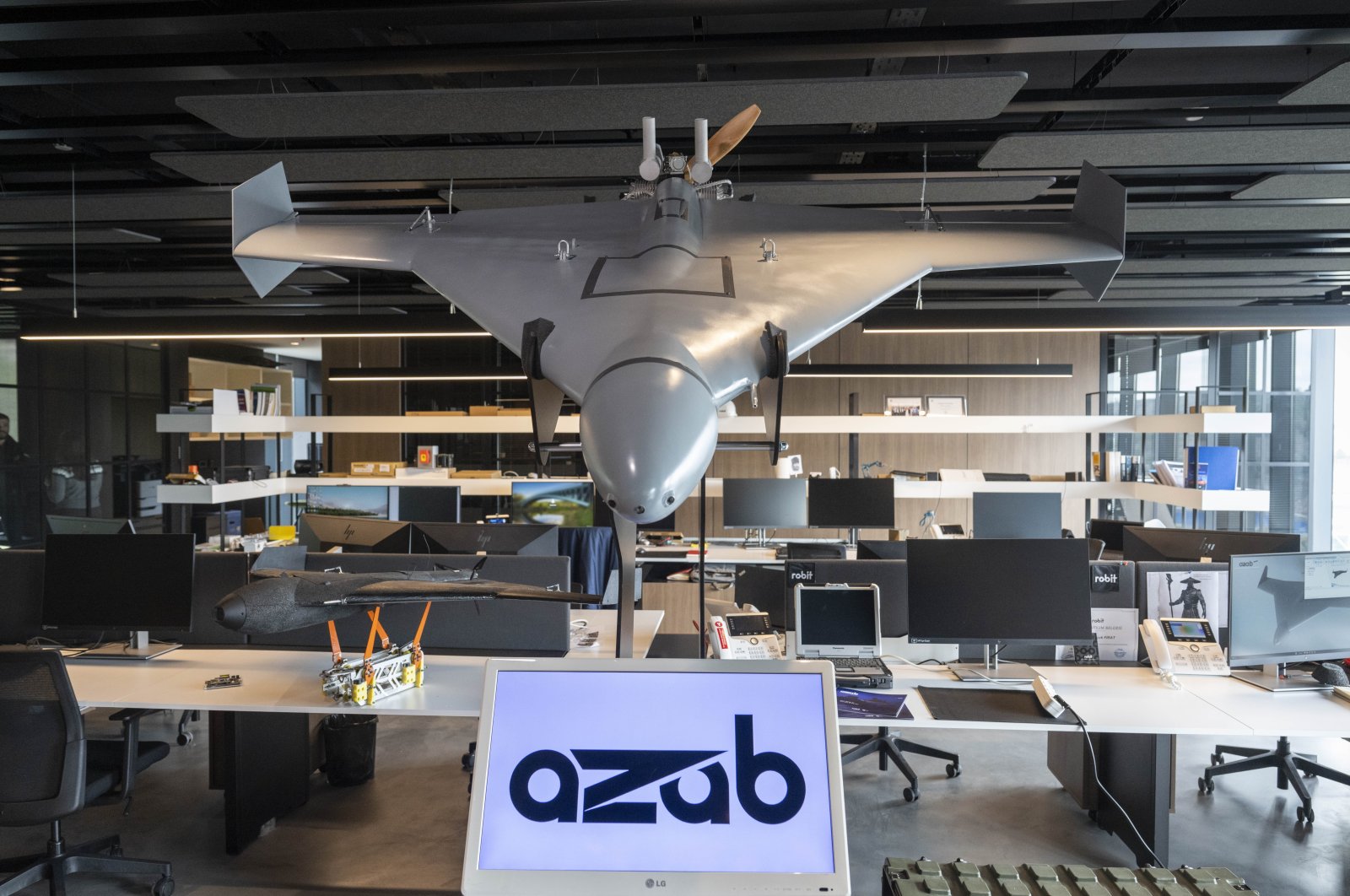 The Azab drone is seen in this photo provided on March 20, 2023. (AA Photo)