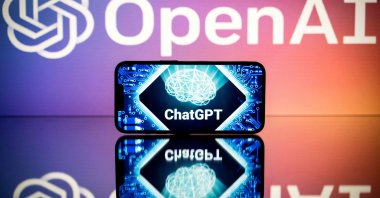 Screens displaying the logos of OpenAI and ChatGPT are seen in Toulouse, southwestern France, Jan. 23, 2023. (AFP Photo)