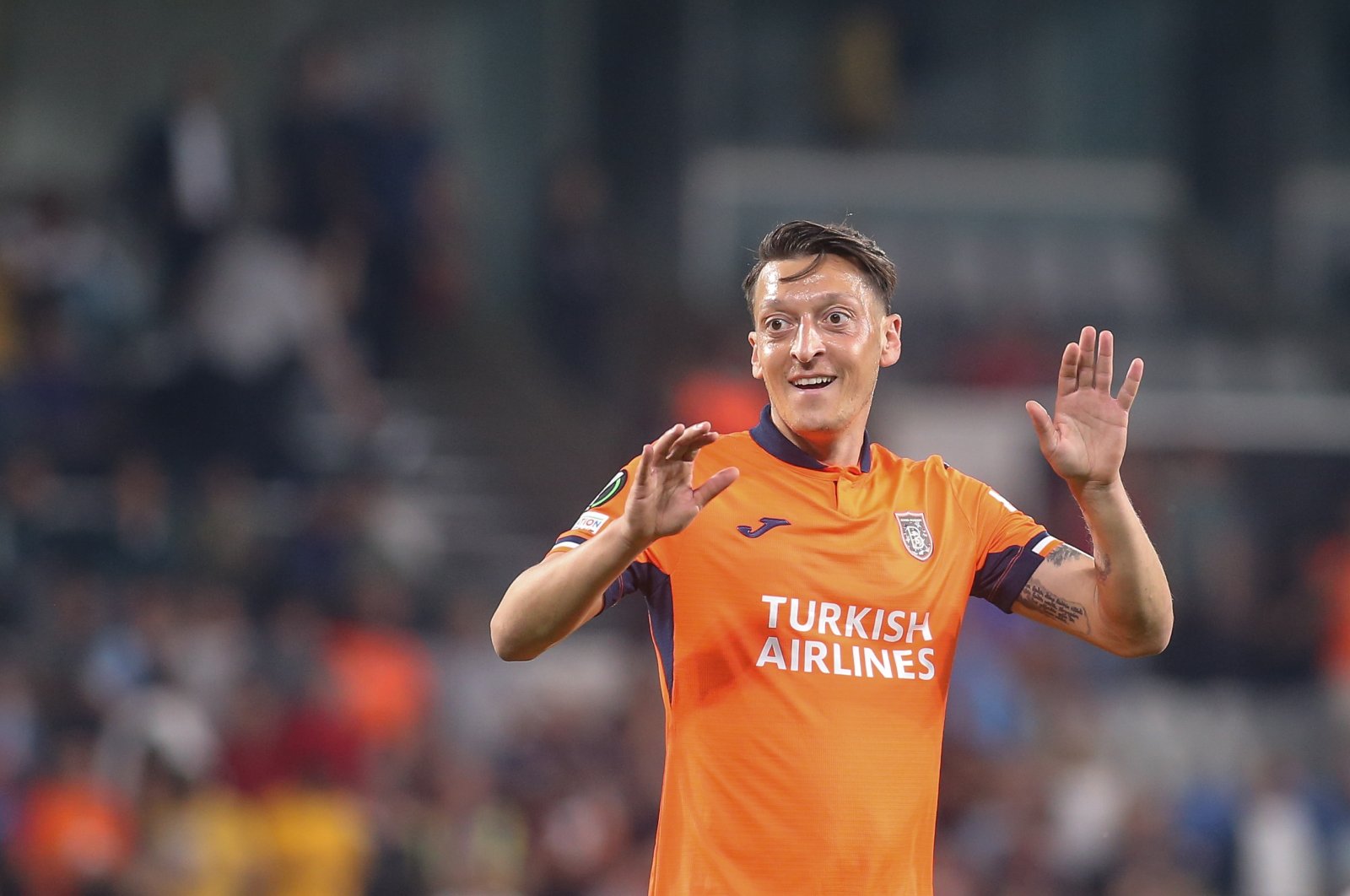 Istanbul Başakşehir&#039;s Mesut Özil during the UEFA Europa Conference League group A match against Fiorentina at Fatih Terim Stadyumu, Istanbul, Türkiye, Sept. 15, 2022. (Getty Images Photo)