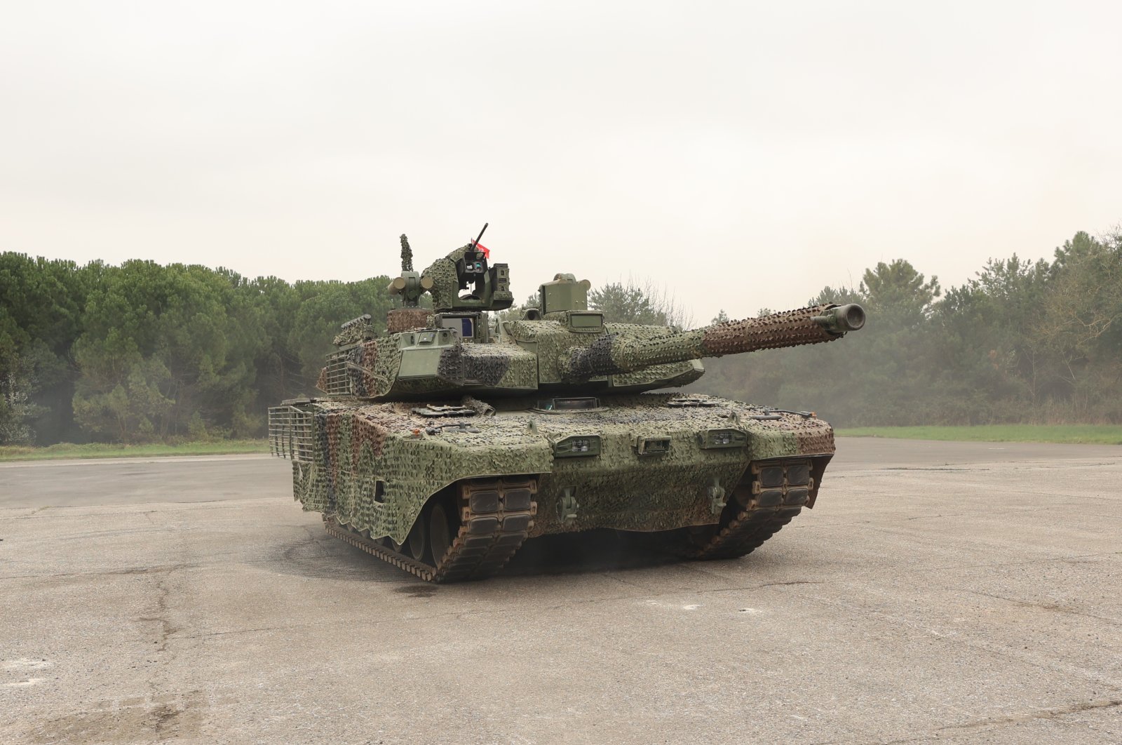 A prototype of Türkiye&#039;s renewed main battle tank Altay is seen in this photo provided on March 23, 2023. (Courtesy of BMC)