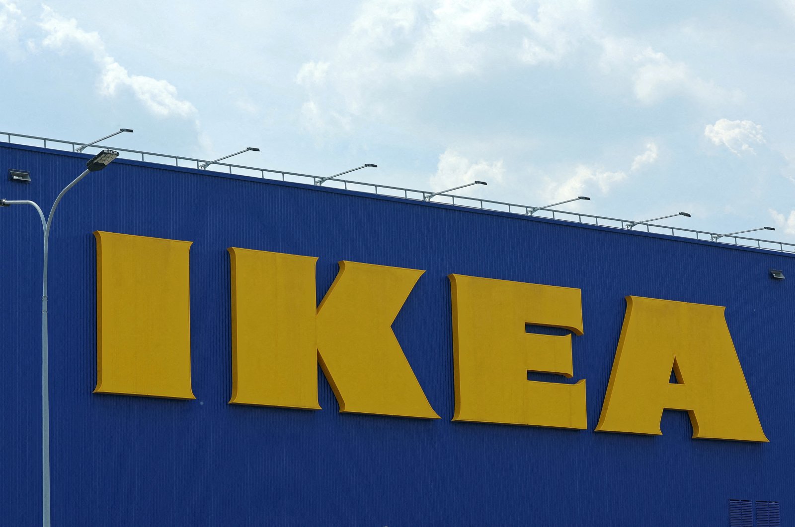A view of IKEA logo on a closed store in Kotelniki outside Moscow, Russia July 5, 2022. (Reuters Photo)