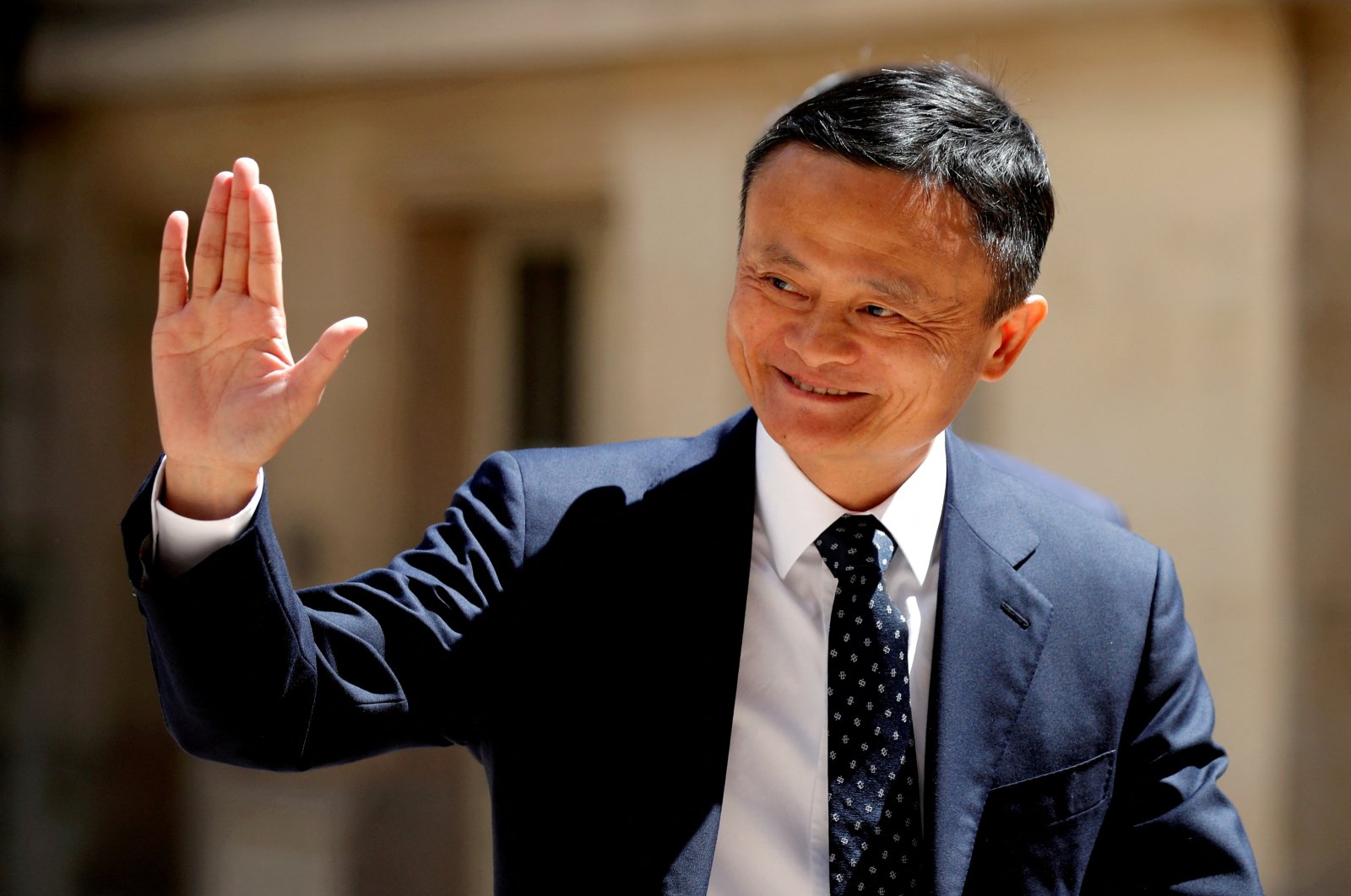 Jack Ma, billionaire founder of Alibaba Group, arrives at the &quot;Tech for Good&quot; Summit in Paris, France, May 15, 2019. (Reuters Photo)