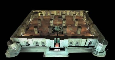 An example of 3D modeling of historical landmarks in Ottoman capital Bursa, Türkiye, March 27, 2023. (AA Photo)