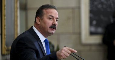 Yavuz Ağıralioğlu speaks at a news conference, in the capital Ankara, Türkiye, March 22, 2023. (AA Photo)
