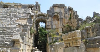 A view of the interior of the theatre of Myra, Demre, Türkiye, May 1, 2007. (Getty Images Photo)