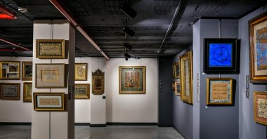 The artworks from the exhibition "Konuşan Yazılar," Istanbul, Türkiye, March 29, 2023. (Photo courtesy of Yıldız Holding)