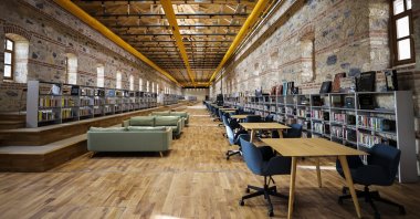 An interior view of Rami Library, Istanbul, Türkiye, Jan. 12, 2023. (AA Photo)
