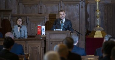 Central Bank of the Republic of Türkiye (CBRT) Governor Şahap Kavcıoğlu speaks during an assembly meeting of the Ankara Chamber of Industry, in Ankara, Türkiye, March 29, 2023. (AA Photo)