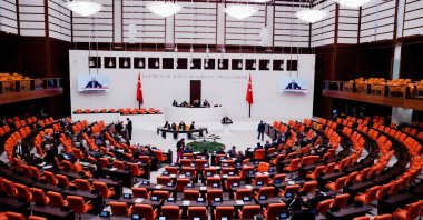 A view from a session of the Grand National Assembly of Türkiye (TBMM) General Assembly in the capital Ankara, Türkiye, Oct. 4, 2022. (AA Photo)