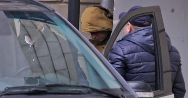 Reporter for U.S. newspaper The Wall Street Journal Evan Gershkovich, detained on suspicion of espionage, leaves a court building in Moscow, Russia, March 30, 2023. (Reuters Photo)