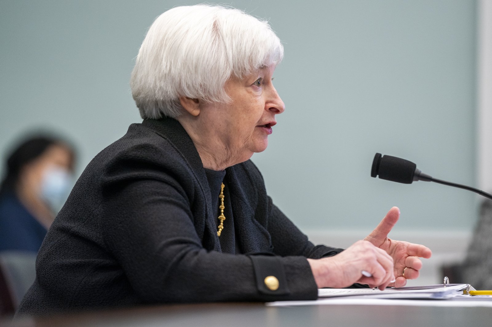 US Secretary of Treasury Janet Yellen testifies during the House Committee on Appropriations budget hearing for the 2024 Request for the Department of the Treasury International Programs on Capitol Hill in Washington, DC, US, March 29, 2023. (EPA Photo)