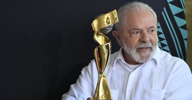 Brazilian President Luiz Inacio Lula da Silva attends the FIFA Women&#039;s World Cup trophy tour ceremony, Brasilia, Brazil, March 30, 2023. (AA Photo)