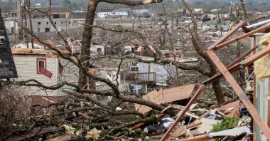 The damaged remains of the Walnut Ridge neighborhood, in Little Rock, Arkansas, U.S., March 31, 2023. (AFP Photo)
