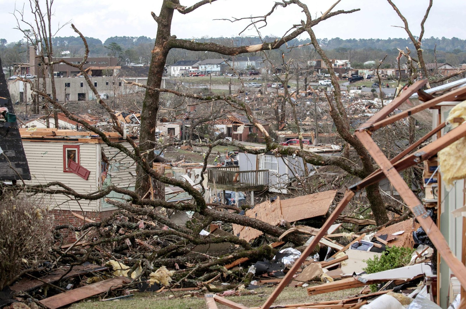The damaged remains of the Walnut Ridge neighborhood, in Little Rock, Arkansas, U.S., March 31, 2023. (AFP Photo)