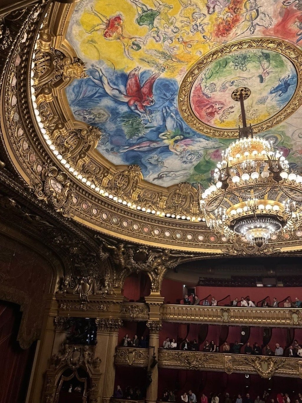 The ceiling details of Paris Opera House, Paris, France, March 29, 2023. (Photo by Derya Taşbaşı)