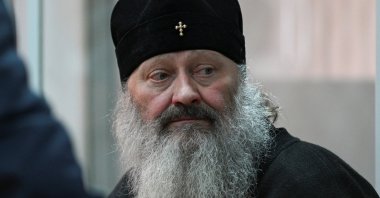 Metropolitan Pavel of Monastery of the Caves attends a court hearing, Kyiv, Ukraine, April 1, 2023. (Reuters Photo)