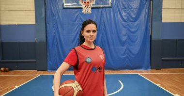 Turkish deaf national women's basketball team vice captain Viktoriya Koyuncu poses for a photo, Ankara, Türkiye, March 29, 2023. (AA Photo)
