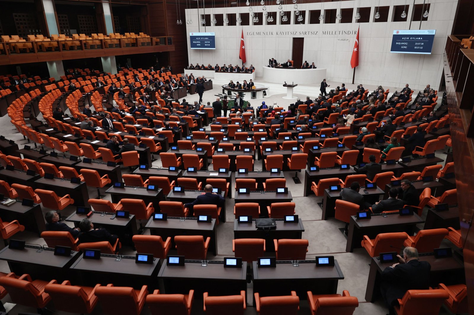 A view of a session of the Turkish Parliament, in the capital Ankara, Türkiye, March 30, 2023. (AFP Photo)