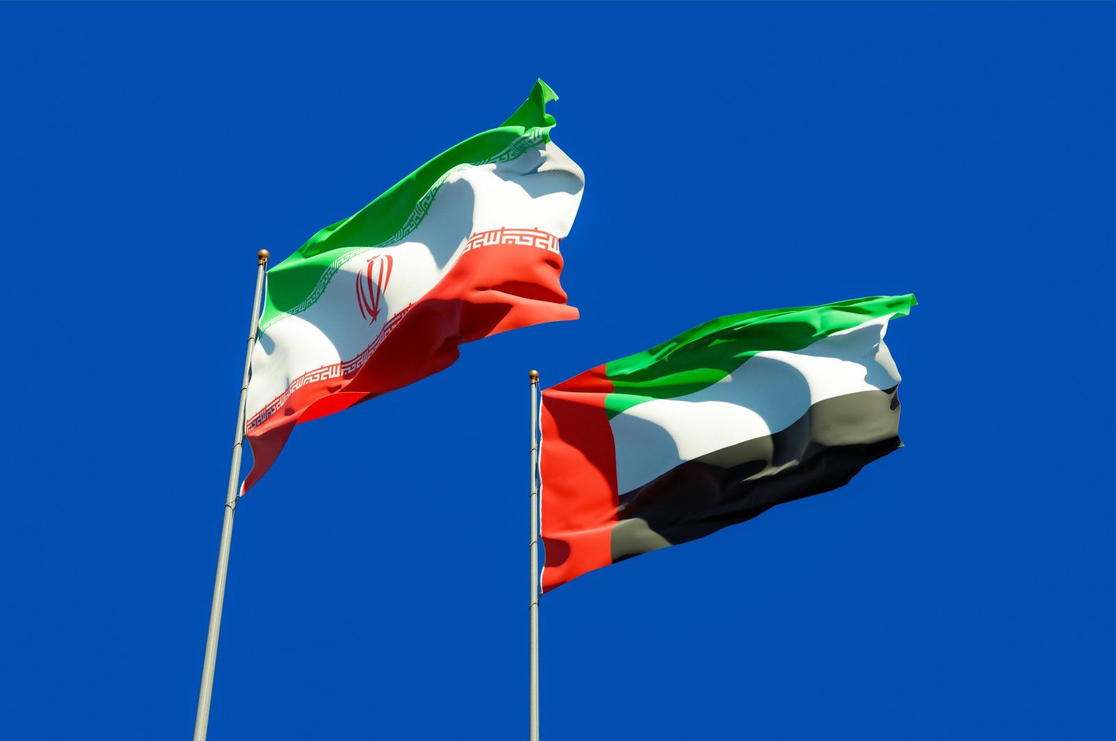 Flags of the United Arab Emirates (UAE) and Iran in this undated file photo. (Shutterstock File Photo)