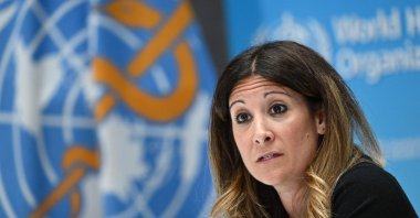 World Health Organization's technical lead on COVID-19, Maria Van Kerkhove speaks during a news conference on the World Health Organization's 75th anniversary in Geneva, April 6, 2023. (AFP Photo)
