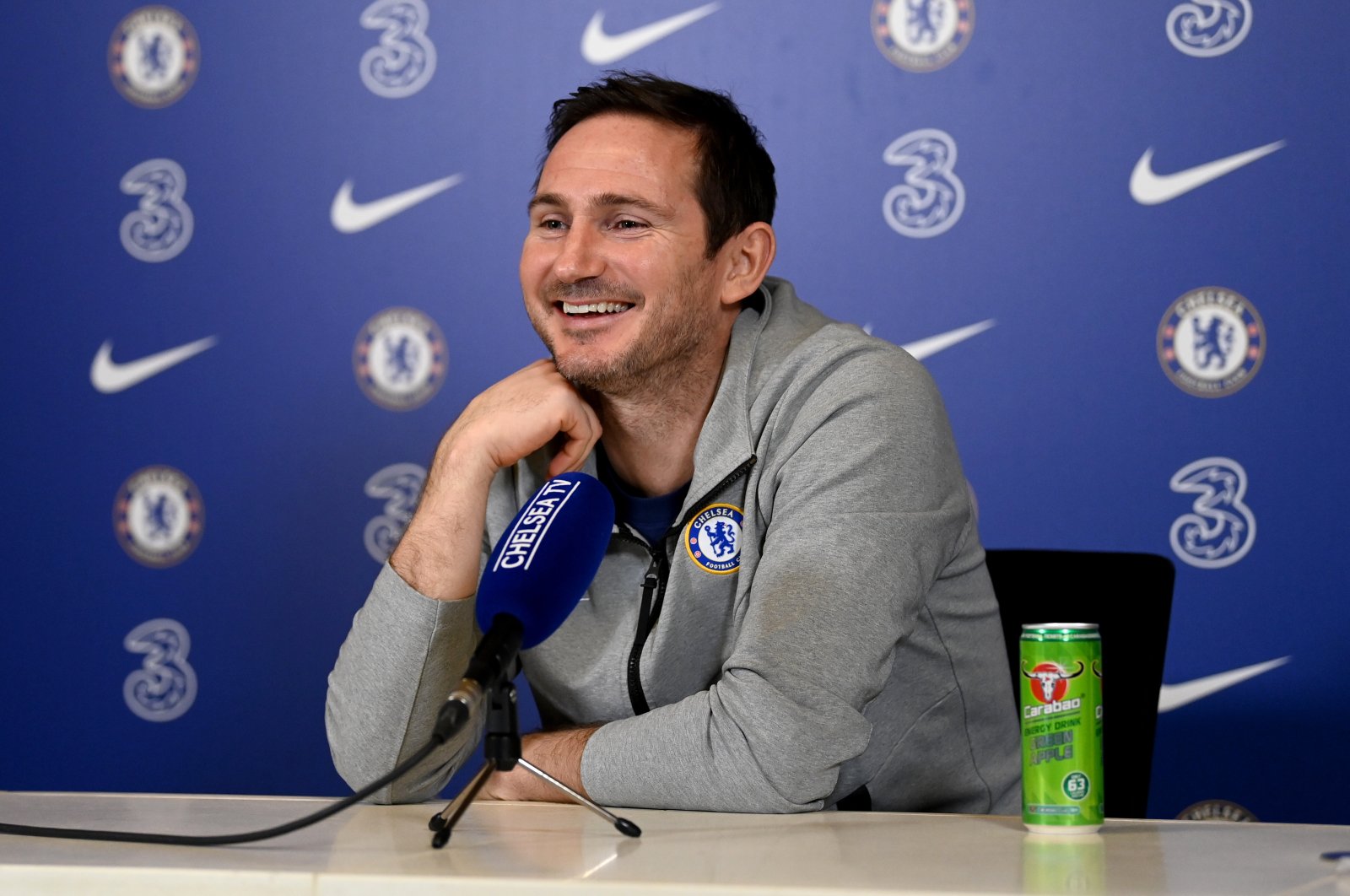 Ex-Chelsea coach Frank Lampard during a news conference at Chelsea Training Ground, Cobham, U.K., Jan.18, 2021. (Getty Images Photo)