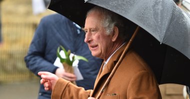 Britain's King Charles III meets people in Malton, Yorkshire, U.K., April 5, 2023. (EPA Photo)